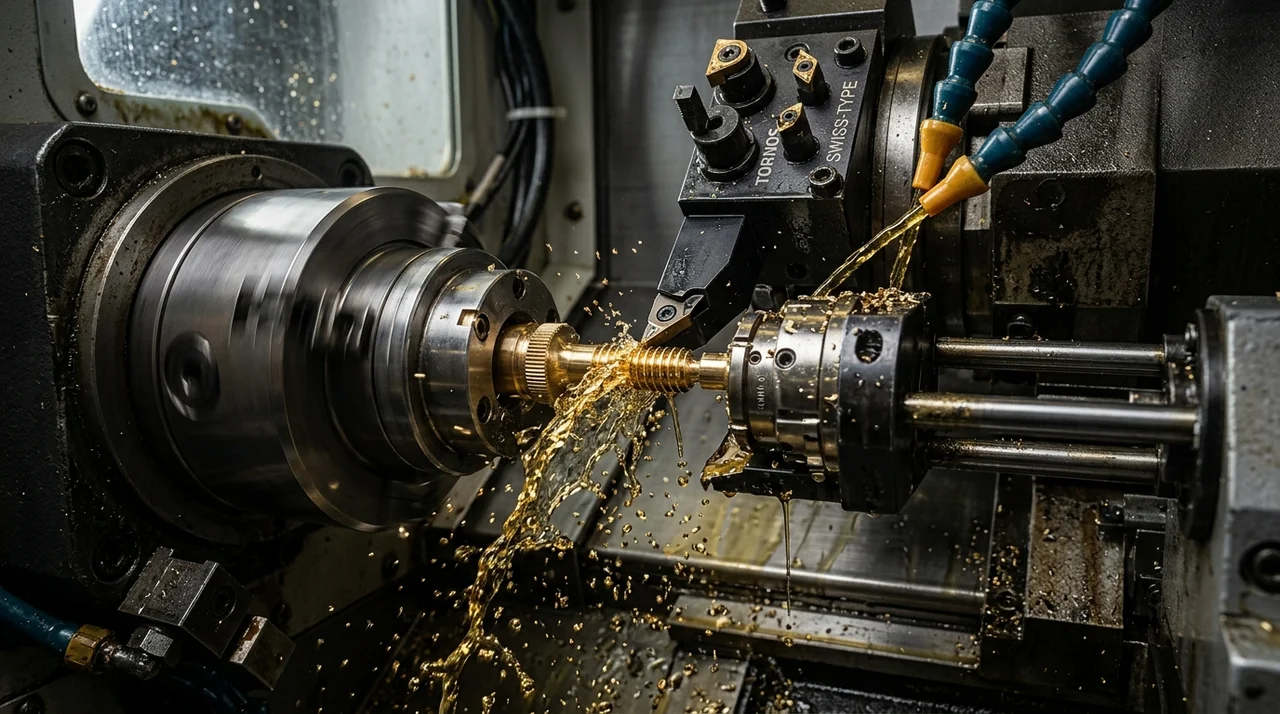 CNC machining of custom brass turned parts