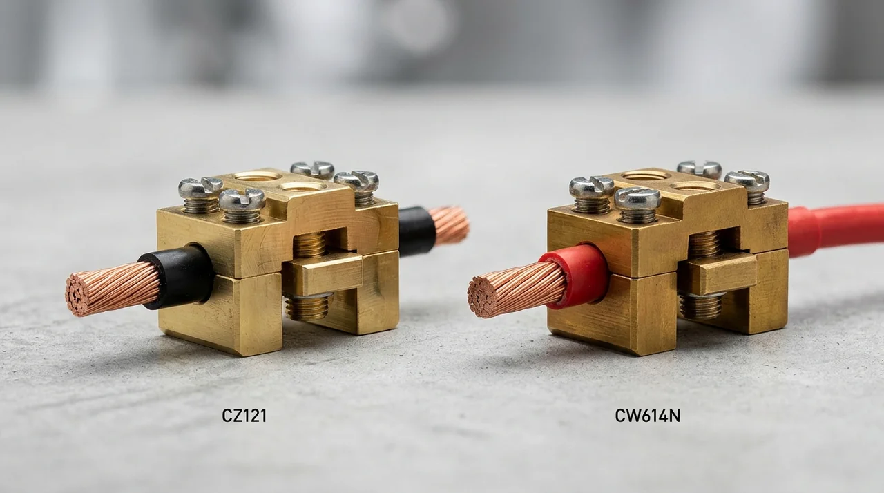 CZ121 and CW614N brass alloy samples