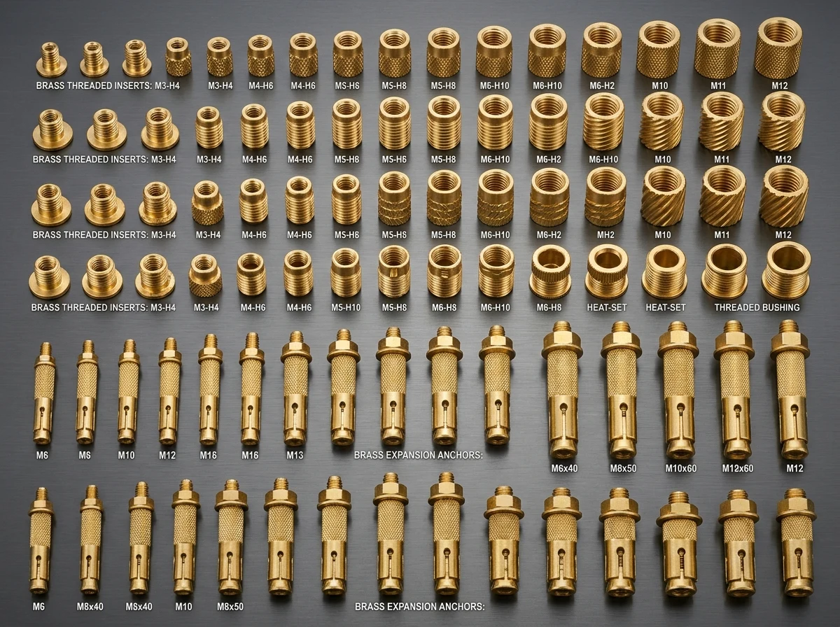 Brass Inserts & Anchors