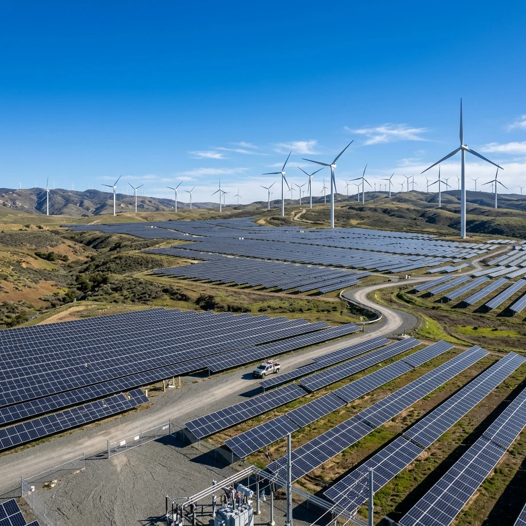 Renewable Energy Solar & Wind Farm Infrastructure